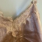 Forever 21 Womens Tank Top Camisole S Small Beige Brown Silky Lace V Neck Trim Photo 3