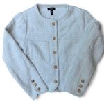 Bloomingdales Auga Tweed Button Down Blazer with Gold Buttons Photo 3