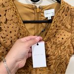 NWT  Women's Adelyn Rae Size XS Mustard Tasha Crochet Lace Dress Photo 5