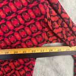 Dana Buchman Dana Buckman Blouse Womens L/XL Red Black Liquid Knit Career Teacher Night Out Photo 4