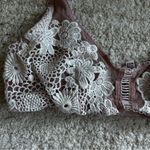 Victoria's Secret  Cream and Pink Lace Bralette Photo 1