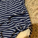 Garnet Hill  Navy White Nautical Stripe One Piece Swimsuit Photo 3