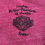 Harley Davidson Womens Large Cranberry Tee Shirt Rhinestone Austin Texas Pink Photo 4