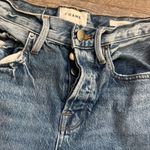 Frame  Le Orginal Jeans High Rise Distressed Button Fly Cascade Blue Rips Size 25 Photo 10