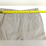Kate Hill Women’s Cropped Pants Gray White Striped Seersucker Trousers Size 10 Photo 2