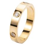 Boutique Sparkling Simulated Diamond 14k Yellow Gold Band, Size 8 NWT Photo 0