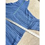 American Eagle New  Women's Size Medium Blue Pullover 1/4 Zip Jacket Linen Wool Photo 6