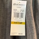 Alfred Dunner Pants Gray Pinstripe St. Regis Pull On Flat Front 14P NWT Tik-Tok Photo 9