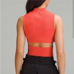 Lululemon Open Back Half-Zip Sweater Sleeveless Tank Solar Orange Photo 1
