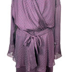 Joie  Marcel Blackberry Houndstooth Print Wrap Dress Size US‎ XL Photo 3