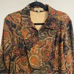 Notations  Paisly Print Zip Jacket Size Medium Photo 6