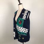 Vintage Koret knit nautical sweater vest L Blue Size L Photo 2