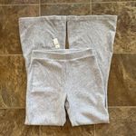 Aerie Groove On Rib Velour Flare Pant Medium Heather Grey Size Medium Photo 3