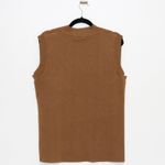 Cyrus  Light Brown Sleeveless Knit Top Size Large Photo 2