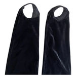 VINTAGE 90s ONE STEP UP XL Black Velvet Stirrup Leggings Photo 2