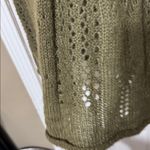 Lovestitch  Olive Green Mohair Blend Top Sheer Size Large Photo 2