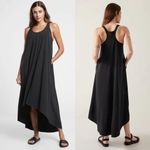 Athleta  Presidio Dress Travel Casual High-Low Sleeveless Racerback Black Size L Photo 1
