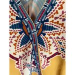 Flying Tomato Women's Boho Blouse M Multicolor Aztec Print Faux Wrap Emb… Photo 1
