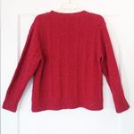 Cabela's Red Multicolor Bobble Knit Vneck Sweater Photo 1
