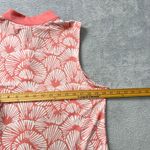 Tommy Bahama  Golf Sleeveless XL‎ Coral White Zip Mock Neck Tropical Shell Print Photo 5