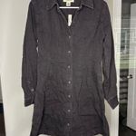 Madewell NWT  Denim Seamed Mini Dress Washed Black Photo 1