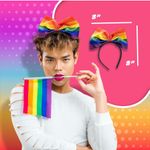 Disney * 🩷 5 for $25 sale NWT* 4pc Rainbow Big Bow Headbands Photo 2