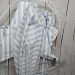 Jimmi Striped Blue and White Bikini Set With Wrap And Hair Tie Size M NWT Size M Photo 7