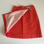 Ann Taylor  Chambray Coral Faux Wrap A-Line Skirt Size 0 Photo 4