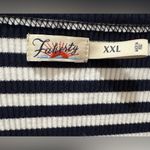 Faherty  Freestyle RIb Knit Top In Navy Desi Stripe size XXL Photo 4