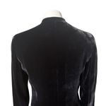 Ann Taylor Y2K Black Velvet Button Down Mandarin Collar Jacket, Sz 4 Photo 11