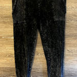 Olivia Rae Livi  lounge pants Size M vintage black high waisted Comfy  acid wash Photo 0
