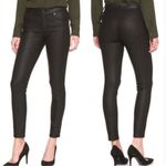 Banana Republic 🆕 NWT High Rise Straight Leg Ankle Jeans Wax Coated Black Sz 26 Photo 3