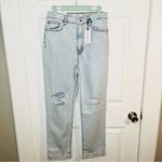 We Wore What HighRise Curvy Crop Jeans Ripped Knees Distressed Super Light Wash 29 Photo 2