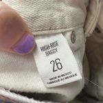 BDG Women’s 26 High Rise Baggy Cream White Distressed Jeans Photo 4