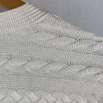 Ralph Lauren  White Cable Knit Open Front Cardigan Sweater S/M Photo 2
