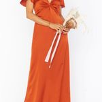 Show Me Your Mumu  Burnt Orange Luxe Satin Bridesmaid Dress - Rome Twist Gown Photo 0