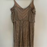 Adrianna Papell Champagne Beaded Sequin Wedding Guest Dress Photo 11
