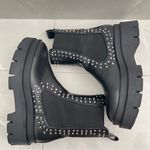 ZARA Black Vegan Leather Studded combat Chelsea Boots Ankle Moto 36EU 6US NEW Photo 2