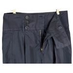 United Colors Of Benetton Stile Benetton Pants Women US 10 Blue Cotton High Waist Pleated Trousers Classic Photo 2