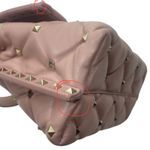 Valentino Garavani Candystud Medium Top Handle Leather Bag Rockstud Pink Photo 7