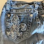 Miss Me Signature Boot Cut Jeans Fleur de Lis Bling Crystals Size 26 Photo 5
