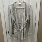 J. Jill PureJill Open Front Waterfall Drawstring Belted Cardigan Size Large Tan Photo 1