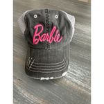 BARBIE Adult Adjustable Hat Cap‎ Gray Embroidered Pink Barbie Logo NWOT Photo 6