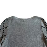 Desigual Grey Pullover Sweater Bohemian Print Stud Stretch Wool Blend Sz Medium Photo 6