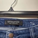 Liverpool Women’s  Hannah Crop Flare Dark Wash Jeans w Cut Hem Sz 6 Photo 3