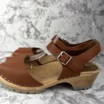 MIA  Sweden Womens Anja Open Toe Clog Size 40 US 9 Luggage Brown Leather Photo 2