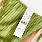 J.Crew  Wide rib curved waist cheeky string bikini bottom tortoise rings S NWT Photo 3