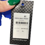 City Chic  Knot Front Fit & Flare Dress In Electric‎ Blue Size XL / Plus Size 22 Photo 10