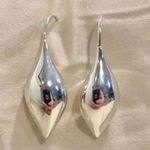 Sterling Silver MICHAEL DAWKINS Puff Teardrop French Wire Earrings Photo 0