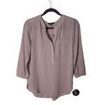 NYDJ  Mauve Lightweight Popover Blouse – Size S Photo 1